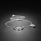 Trendy Silver Plated Chain Tree of Life Insect Pendant Anklet for Women