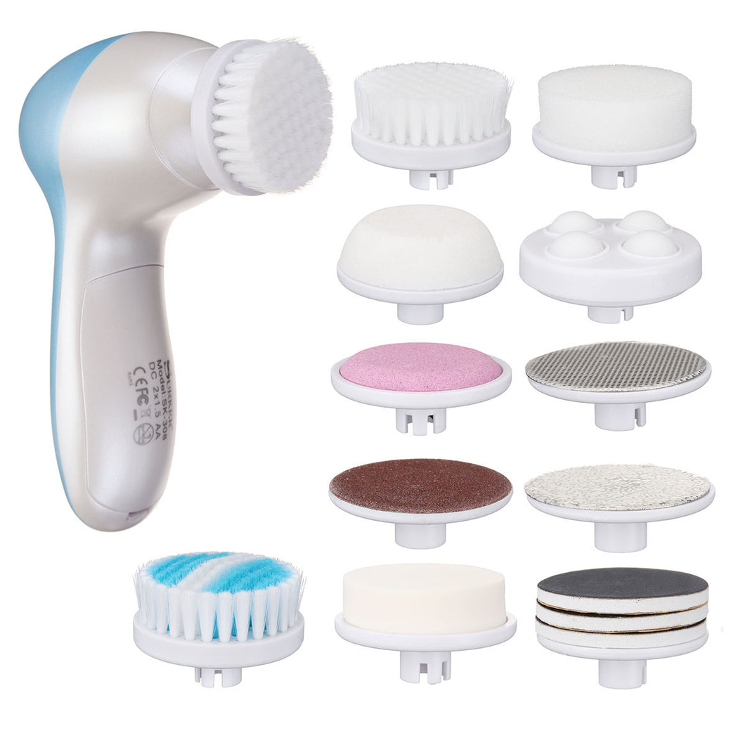 11 in1 Electric Facial Cleaner Face Brush Cleansing Massager