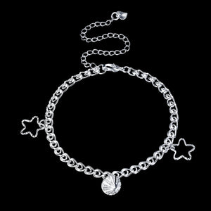 Star Pendant Fashion Foot Chain Silver Plated Anklet for Women