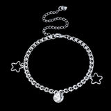 Star Pendant Fashion Foot Chain Silver Plated Anklet for Women