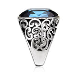 Vintage Hollow Out Carve Crystal Zircon Ring Unisex Jewelry