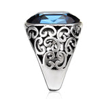 Vintage Hollow Out Carve Crystal Zircon Ring Unisex Jewelry