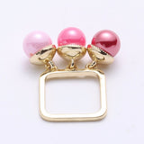 Trendy Balancing Style Sweet Ring Colorful Candy Pearl Square Ring Gift for Women