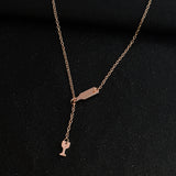 Pendant Necklace Elegant Chain Beer Wineglass Silver