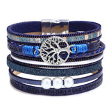 Vintage Life Tree Multilayer Leather Bracelet