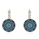 Bohemian Flower Drop Earring Ethnic Earrings Purple Flower