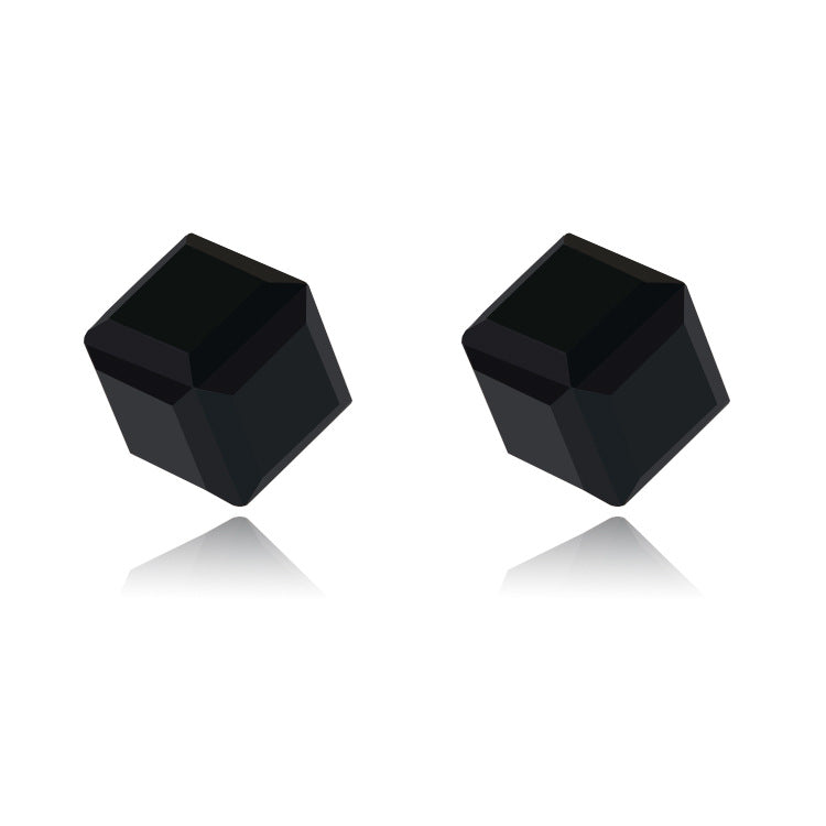 Creative Unisex Cubic Crystal Magnetic Clip Earrings