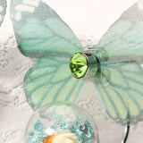 Trendy Crystal Glass Ball Flower Butterfly Fabric Earrings for Women 