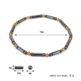 Unisex Minimalism Magnet Stone Beads Elastic Anklet Bracelet