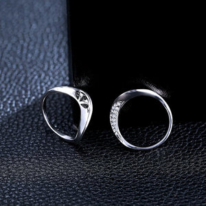 Trendy Irregular Platinum plated Rhinestones Women Ring