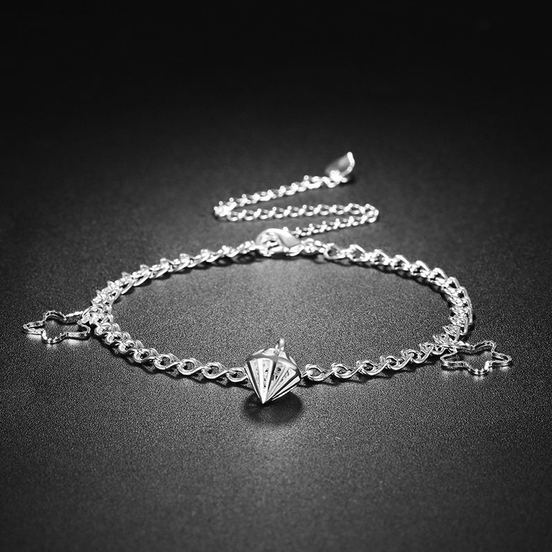 Star Pendant Fashion Foot Chain Silver Plated Anklet for Women