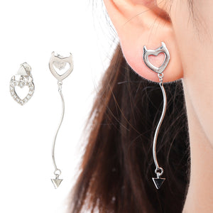 Sweet Asymmetric Ear Drop Earrings