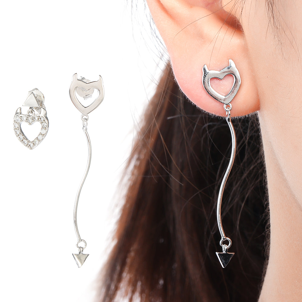 Sweet Asymmetric Ear Drop Earrings