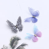 Colorful Elegant Choker Necklace Butterfly Rhinestone Invisible Necklace for Women