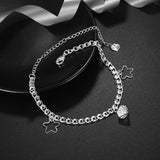 Star Pendant Fashion Foot Chain Silver Plated Anklet for Women