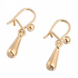 Kuniu Simple 18k Gold Plated Waterdrop Dangle Pendant Earrings