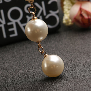 Elegant Tassel Ear Stud Long Pearl Pendant Earrings Women Jewelry