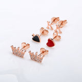 JASSY 6 Pcs 925 Sterling Silver Ear Stud