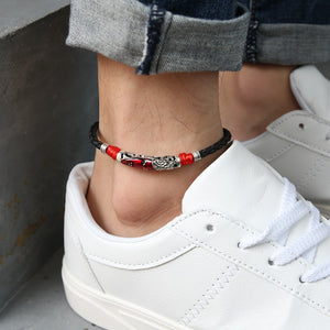 Unisex Lucky Red Rope Ethnic Adjustable Anklet