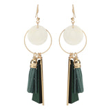 Trendy Tassels Wood Shell Ear Drop Elegant Earrings