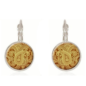 Retro Round Drop Earrings