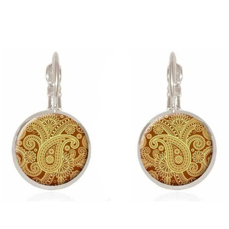 Retro Round Drop Earrings