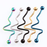 Barbell Ear Holes Stainless Steel Irregular Men Women Earring