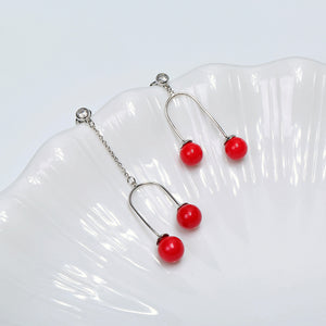 JASSY Asymmetric 925 Sterling Silver Earrings