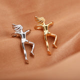 Funny Figure Gymnast Human Shape No Piercing Ear Clip