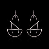 Fashion Platinum Plated Geometric Dangle Earrings Simple Style Piercing Ear Drop for Women Best Gift