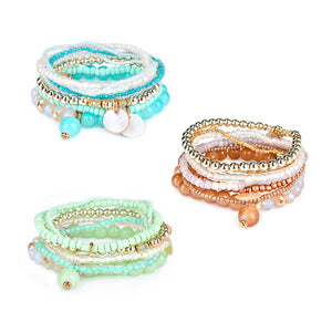 Bohemian Women Bracelet Crystal Beads Multilayer Bracelets Gift for Women