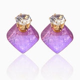 Zircon Crystal Ear Stud Diamond Smooth Earrings