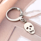 1 Piece Titanium Steel Earring Punk Skull Pendant 316L Stainless Steel Hoop Earrings for Men Women