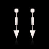 Earrings for Women Luxury Platinum Plated Simple Geometric Pendant Ear Stud Best Gift