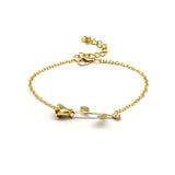 Trendy Rose Gold Silver Plated Flower Chain Bracelets