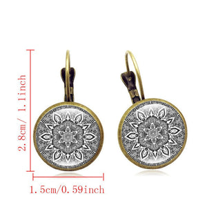 Retro Datura Ear Drop Earrings