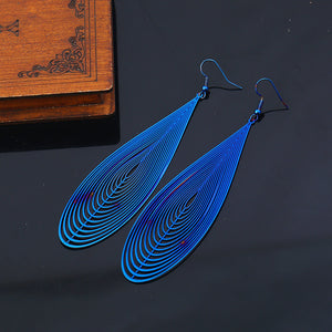 Computer Chip Colorful Metal Hollow Drop Women Earrings