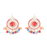 Bohemian Colorful Women's Bead Tassel Drop Earrings