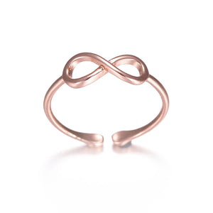 Rose Gold Silver Ring Simple Casual Wear Fashion Open Ring