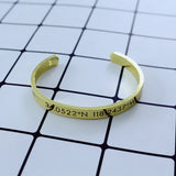 Unisex Engraved Degree of Longitude Latitude Bracelet