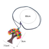 Bohemian Handmade Wooden Beads Tree of Life Necklace