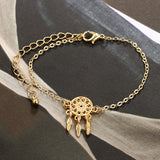 3Pcs Trendy Bracelet Sets Bowknot Rhinestones Heart Feather