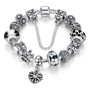 Tibetan Queen Crown Chain Crystal Rhinestone Glass Beads Bracelet