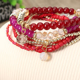 Bohemian Multilayer Bracelet Beads Crystal Bracelets Women Accessories