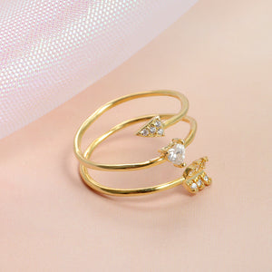 JASSY Copper Plated 18K Gold Finger Rings