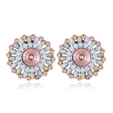 Luxury Crystal Rhinestone Stud Earrings Bohemian Flower