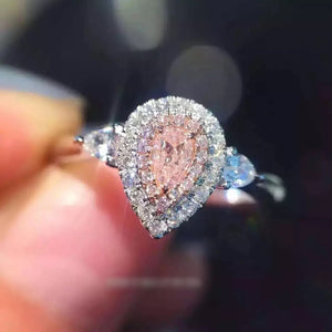 Luxury Diamonds Wedding Ring Elegant Zircon Engagement Ring