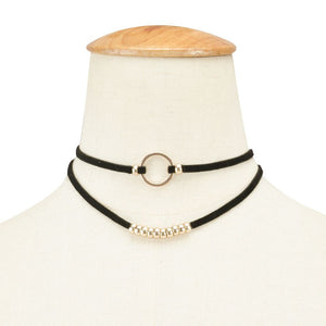 Trendy Multilayer Hollow Gold Round Necklace Casual Necklace