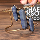 Retro Resin Bullet Open End Women Bangle Bracelets