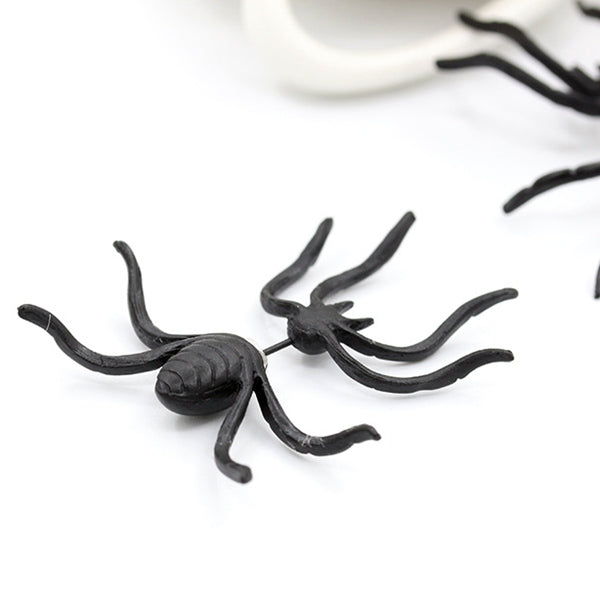 1pc Punk Alloy Black Spider Stud Earring Women Jewelry